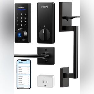 Philips WiFi Smart Door Lock w/ Handle Fingerprint PIN Matte Black